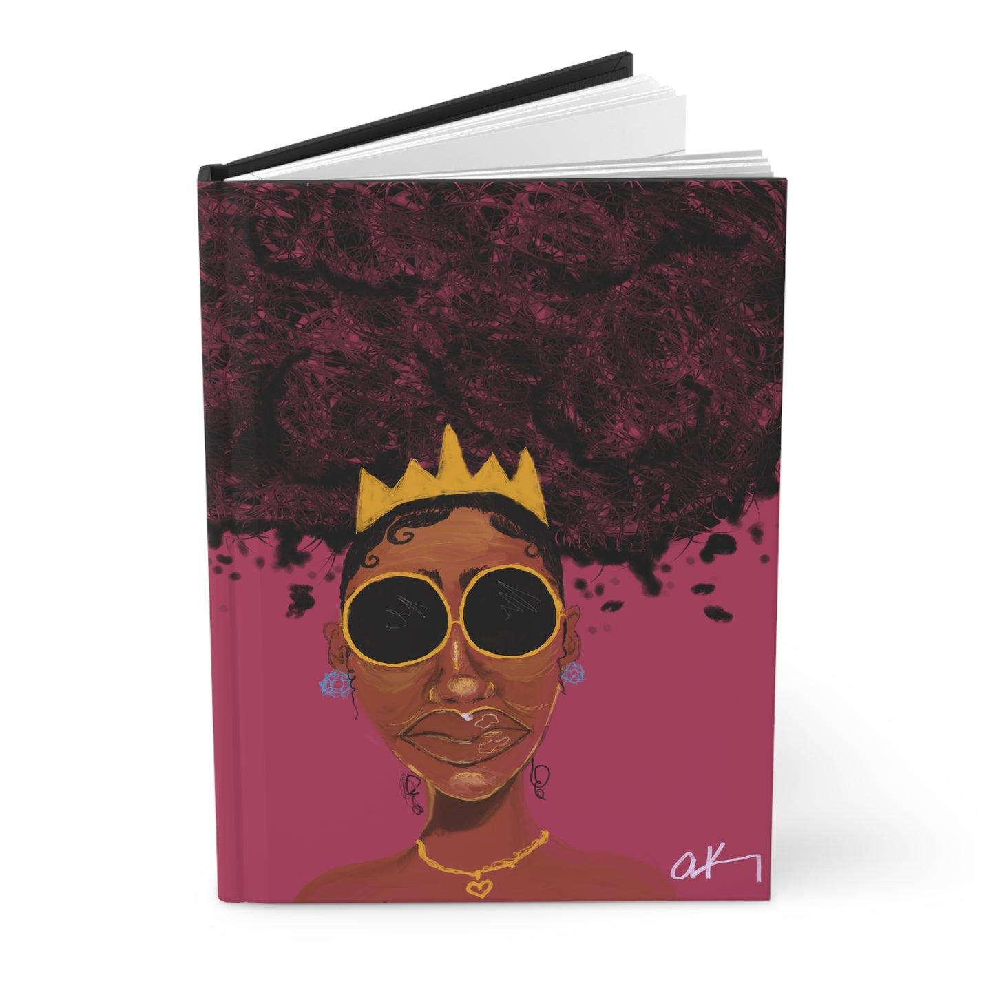 Stylish Hardcover Journal with Crowned Illustration - Perfect Gift for Creatives, Students, and Writers, Aesthetic Note-taking, [...]