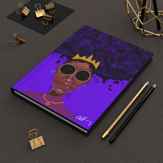 Vibrant Crowned Queen Journal | Artistic Hardcover Notebook for Creatives, Gift for Her, Inspirational Journal, Purple Aesthetic, [...]