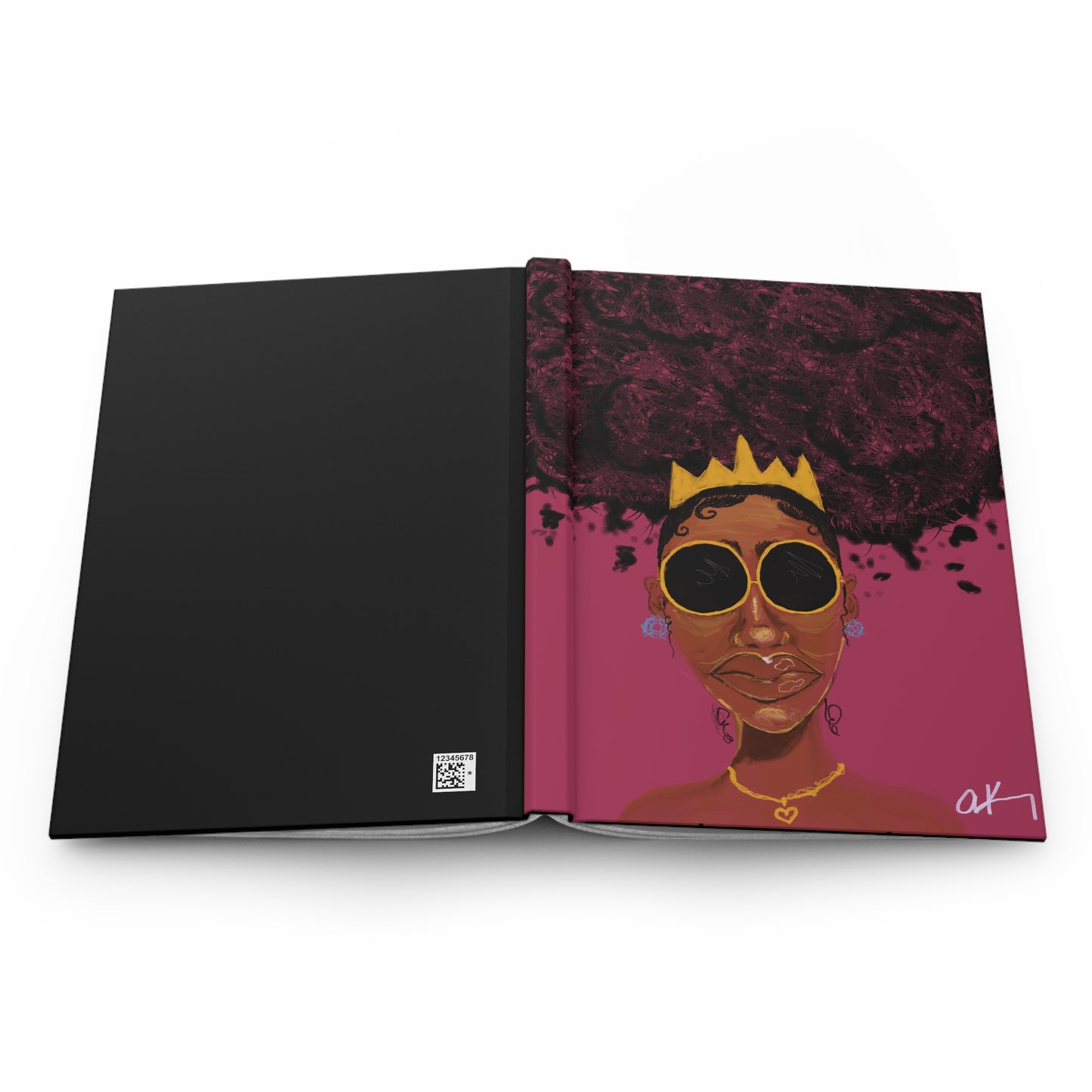 Stylish Hardcover Journal with Crowned Illustration - Perfect Gift for Creatives, Students, and Writers, Aesthetic Note-taking, [...]