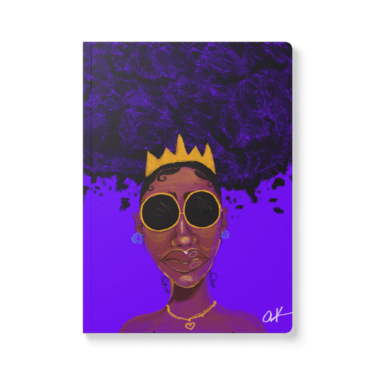 Royal Crown Softcover Journal - Creative Notebook, Inspirational Diary, Art School Supplies, Gift for Artists, Purple Aesthetic Journal
