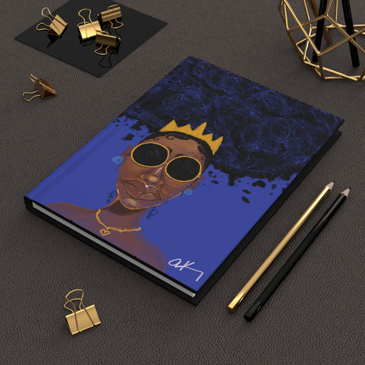 Artistic Hardcover Journal with Unique Design, Black Queen Journal, Creative Writing Notebook, Gift for Writers, Stylish Planner